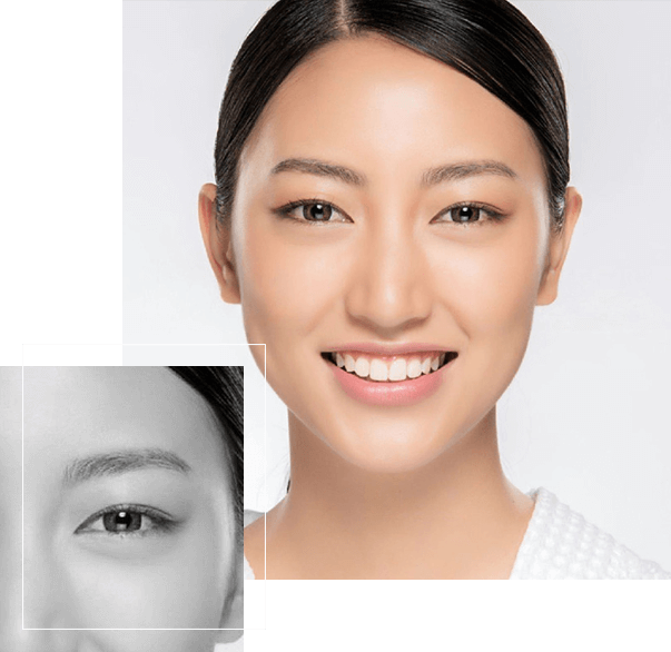 image of Beautiful smiling woman with clean skin