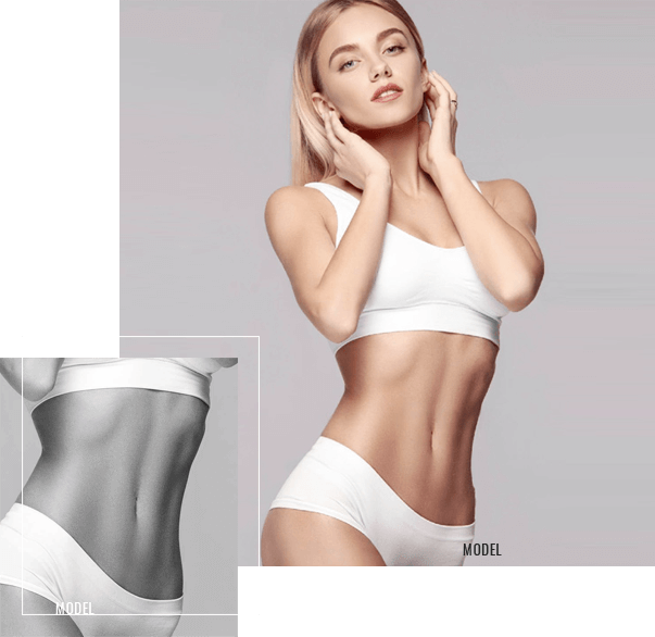 Perfect slim toned young body of the girl or fit woman stock image
